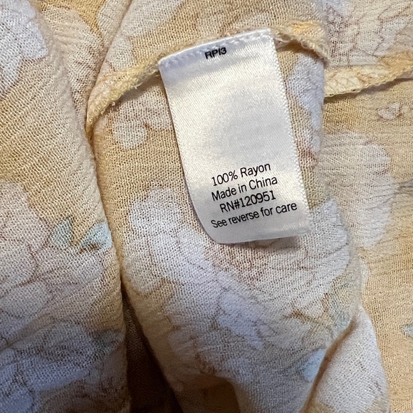 SO Yellow White Floral Smocked Bodice Tiered Maxi Sun Dress NWT - Picture 13 of 14